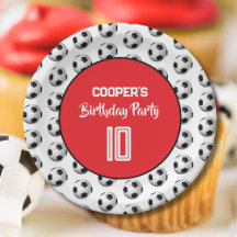 Red Boy Soccer Birthday Party