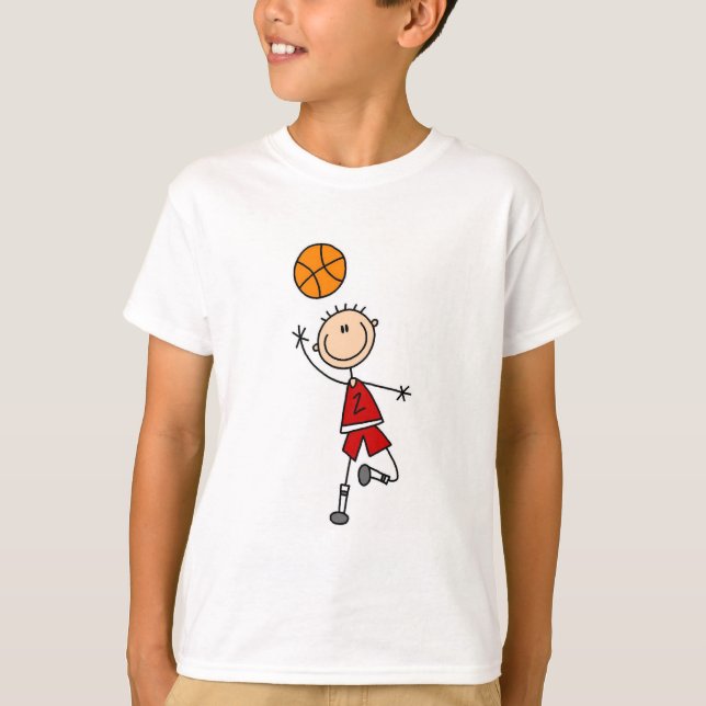 Red Boys Basketball T - Shirt und Geschenke (Vorderseite)