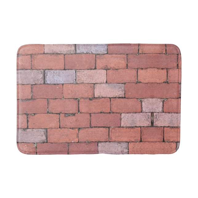 Red Brick Bodenstruktur lustig Badematte (Vorderseite)