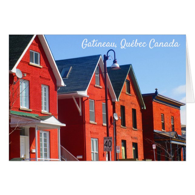 Red Brick Gebäude Street Lamp Gatineau Kanada (Vorderseite (Horizontal))