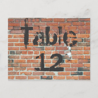 Red Brick Graffiti Empfang Tischnummern