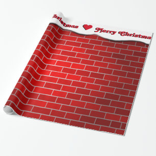 Red Brick mit Snow Drift - Snowy Top Geschenkpapier