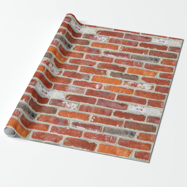 Red Brick Pattern Geschenkpapier (Ungerollt)