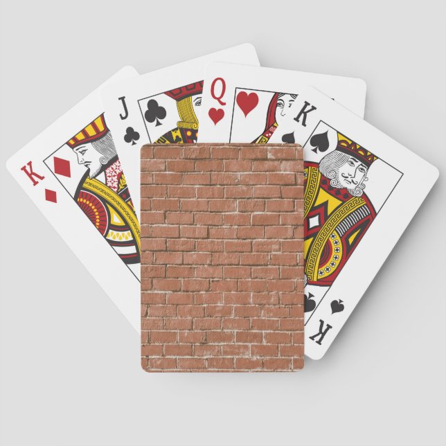 Red Brick Wall Rustic Spielkarten (Rückseite)