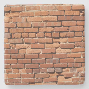 Red Brick Wall Texture, Square Untersetzer