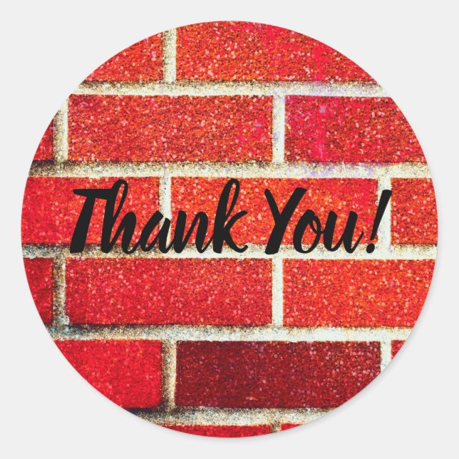 Red Bridge & Glitzer Weihnachtsfest Party Runder Aufkleber (Vorderseite)