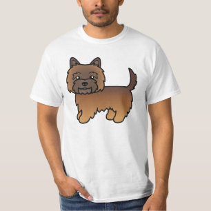 Red Brindle Cairn Terrier Hunde Karikatur Kunstwer T-Shirt