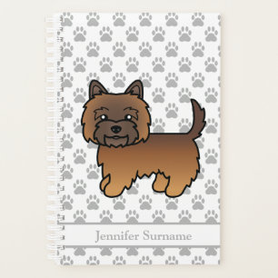 Red Brindle Cairn Terrier Niedlicher Hund und Indi Planer