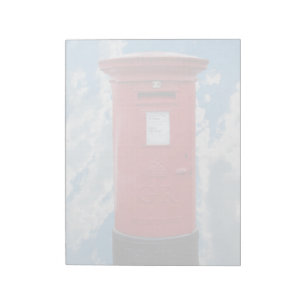 Red British Post Box Notizblock