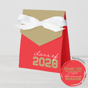 Red & Bronze Gold Abschluss Fevor Boxes Geschenkschachtel