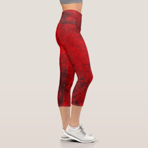 Red Brown High Waisted Capris   Zazzle_Growshop.