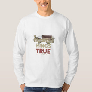 Red & Brown "Rings true" Briefdesign T-Shirt