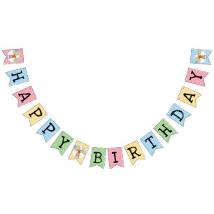 Red Brussels Griffon Dog Birthday Wimpelkette