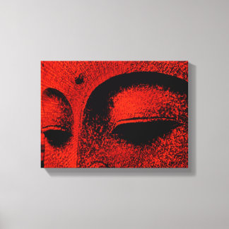 Red Buddha Wrapped Canvas Leinwanddruck