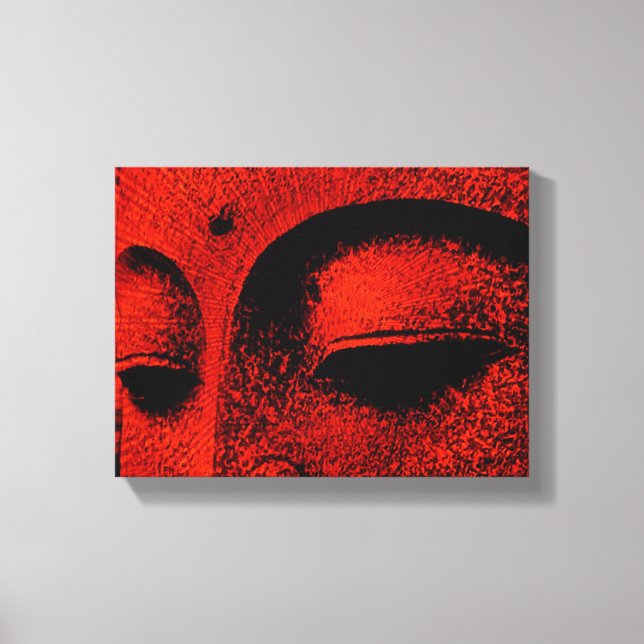 Red Buddha Wrapped Canvas Leinwanddruck (Vorderseite)