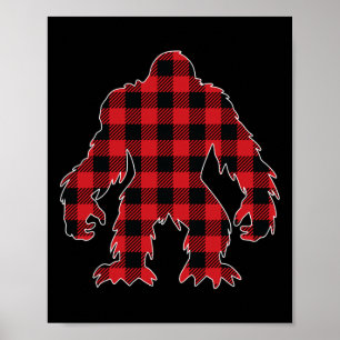 Red Buffalo Kariert Bigfoot Matching Family Christ Poster