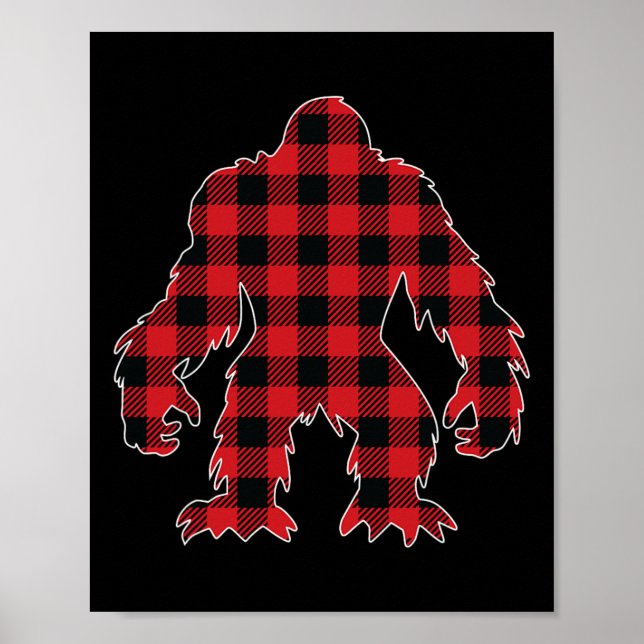 Red Buffalo Kariert Bigfoot Matching Family Christ Poster (Vorne)