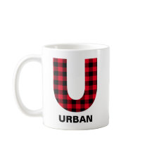 Red Buffalo Kariert Bold Initial U Monogram