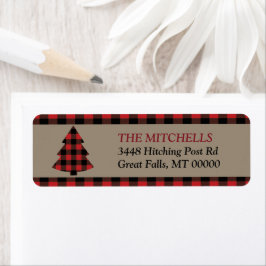 Red Buffalo Kariert Border Weihnachtsbaum