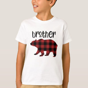Red Buffalo Kariert Brother Bear Holiday T-Shirt