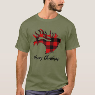 Red Buffalo Kariert Bull Elk T - Shirt