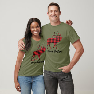 Red Buffalo Kariert Bull Elk T - Shirt