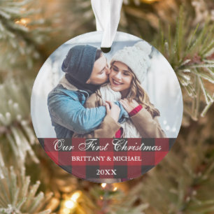 Red Buffalo Kariert Couch Unser erstes Weihnachtsf Ornament