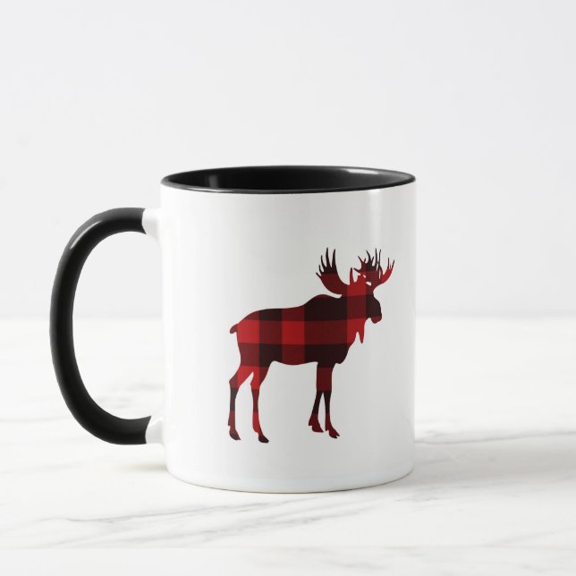 Red Buffalo Kariert Elche Kaffee Tasse (Links)