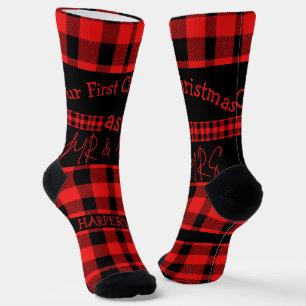 Red Buffalo Kariert erste Weihnachtszeit Mr. & Mrs Socken