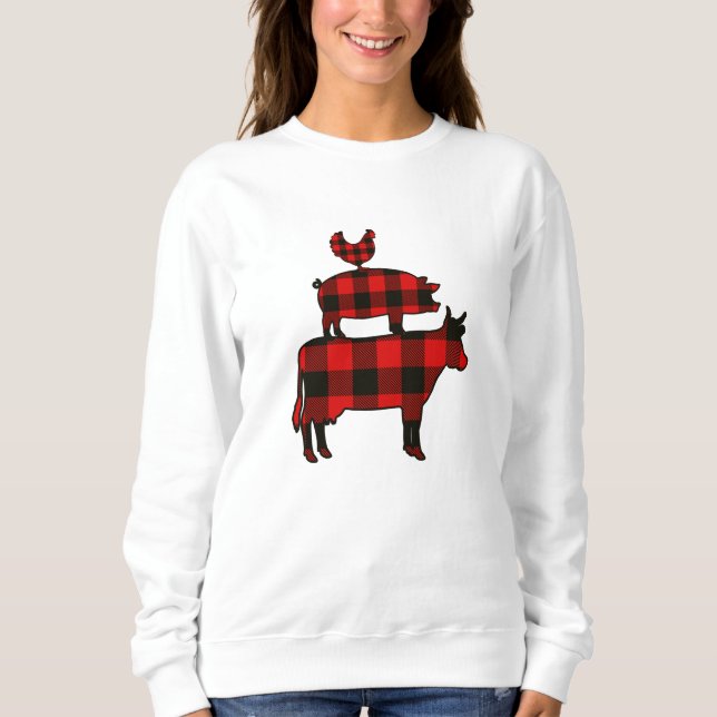 Red Buffalo Kariert Farm Sweatshirt (Vorderseite)