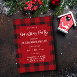 Red Buffalo Kariert Flannel Weihnachtsfest Party Einladung<br><div class="desc">Lassen Sie Ihre Gäste sich mit Ihren Karierten Weihnachtsfeiern in Rotem Buffalo und den Weihnachtsfeiern in Flanell verwöhnen. Spaß,  rustikal & entspannt. Karo in unserer Kollektion für verschiedene Designoptionen.</div>