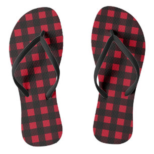 Red Buffalo Kariert Flip Flops