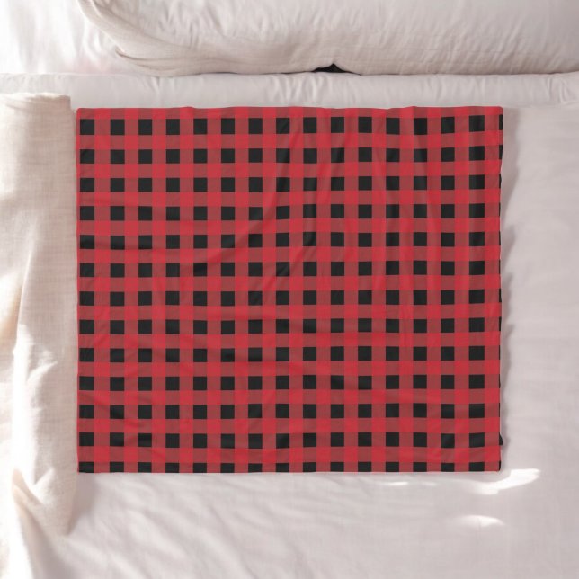 Red Buffalo Kariert Holiday Fleecedecke (Von Creator hochgeladen)