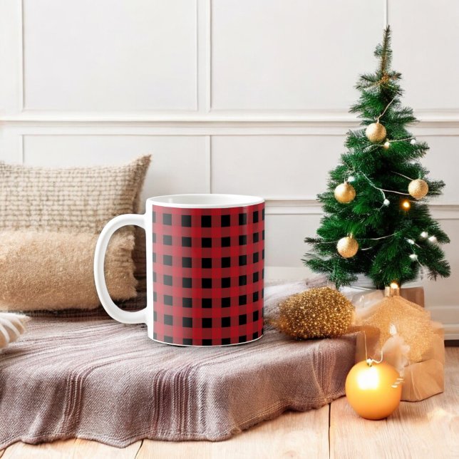Red Buffalo Kariert Holiday Kaffeetasse (Von Creator hochgeladen)