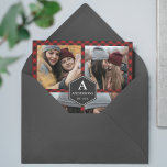 Red Buffalo Kariert Lumberjack Familienfoto Collag Magnetkarte<br><div class="desc">Laden Sie Ihre Lieblings-Fotos hoch,  um Ihr eigenes personalisiertes Foto-Geschenk zu machen.</div>