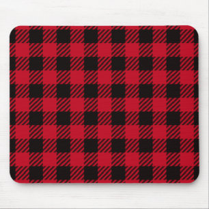 Red Buffalo Kariert Mousepad