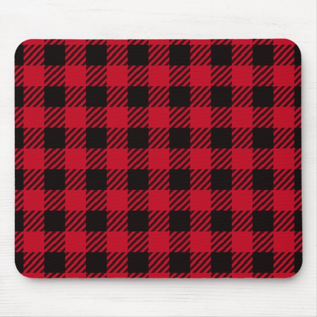 Red Buffalo Kariert Mousepad (Vorne)