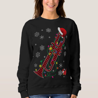 Red Buffalo Kariert Pajama Trumpet Liebe Weihnacht Sweatshirt