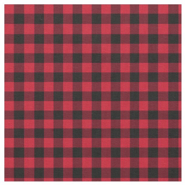 Red Buffalo Kariert, Red Flanell Stoff (Nahaufnahme)