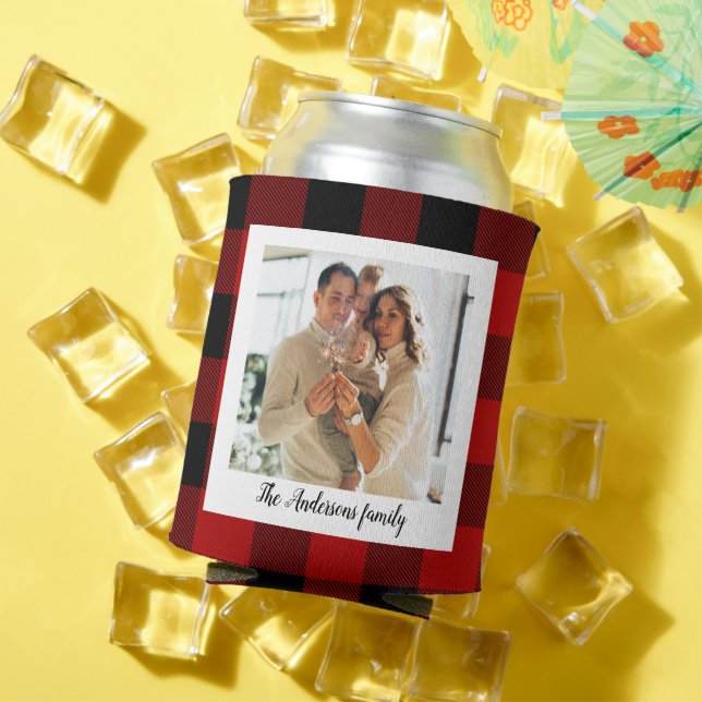 Red Buffalo Kariert- und Persönlichkeitsname und F Dosenkühler (In Situ Sommer)