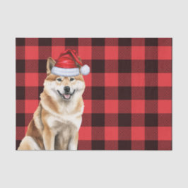 Red Buffalo Kariert Weihnachten Akita Dog Holiday Seidenpapier