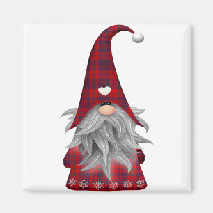 Red Buffalo Kariert Weihnachtsbauernhof Gnome Magnet