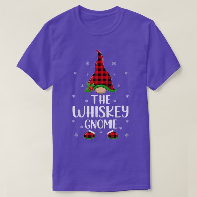 Red Buffalo Kariert zum Whiskey Gnome Chris T-Shirt (Design vorne)