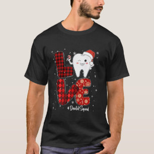 Red Buffalo Karierte Liebe Zahnspad Zahnzähne T-Shirt