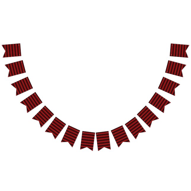 Red Buffalo Kariertes Muster Wimpelkette (Alle)