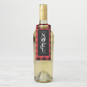 Red Buffalo Kariertes WEIHNACHTEN Weihnachten Flaschenanhänger