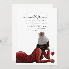 Red Buffalo Kariertes Weihnachtsfest Brautparty In Einladung