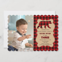 Red Buffalo Lumberjack Foto Geburtstagsparty