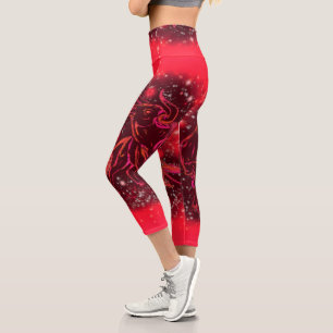Red Bull Capri Leggings laufen in der Sternennacht