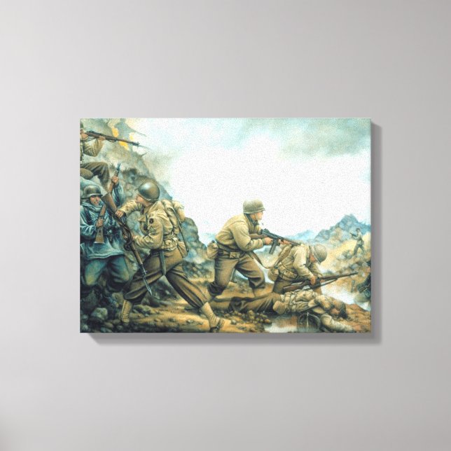 Red Bull in der Winterlinie von Donna Neary Leinwanddruck (Vorderseite)